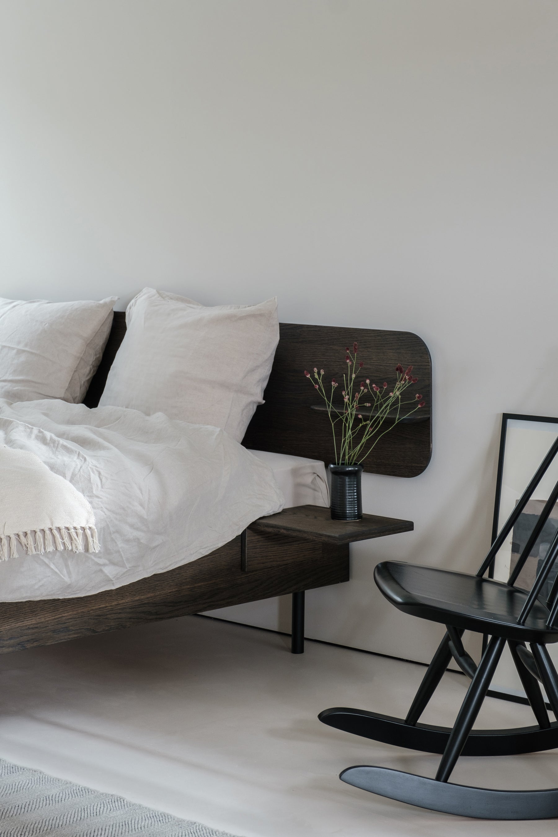 Frame bed donker eiken
