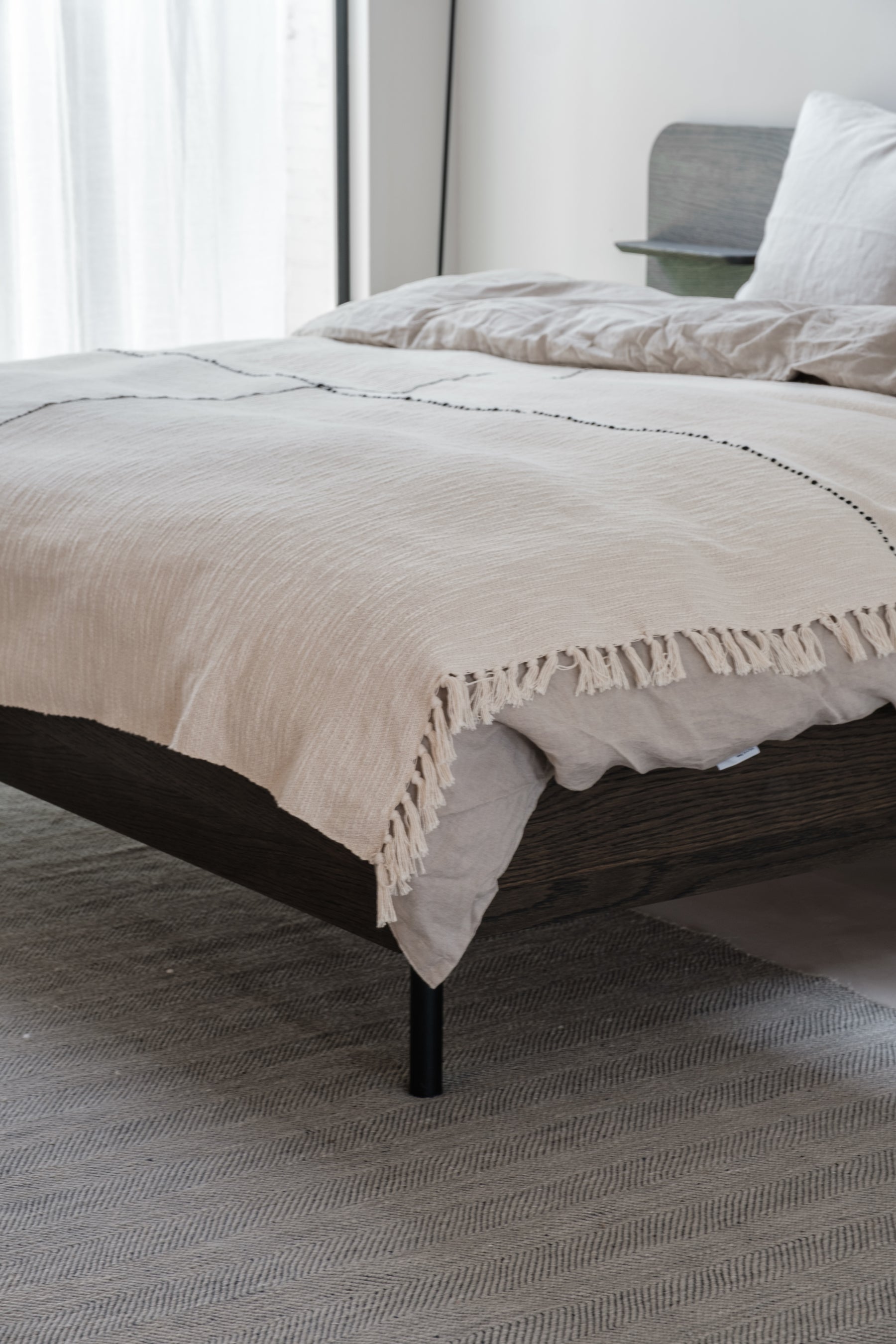 Frame bed donker eiken