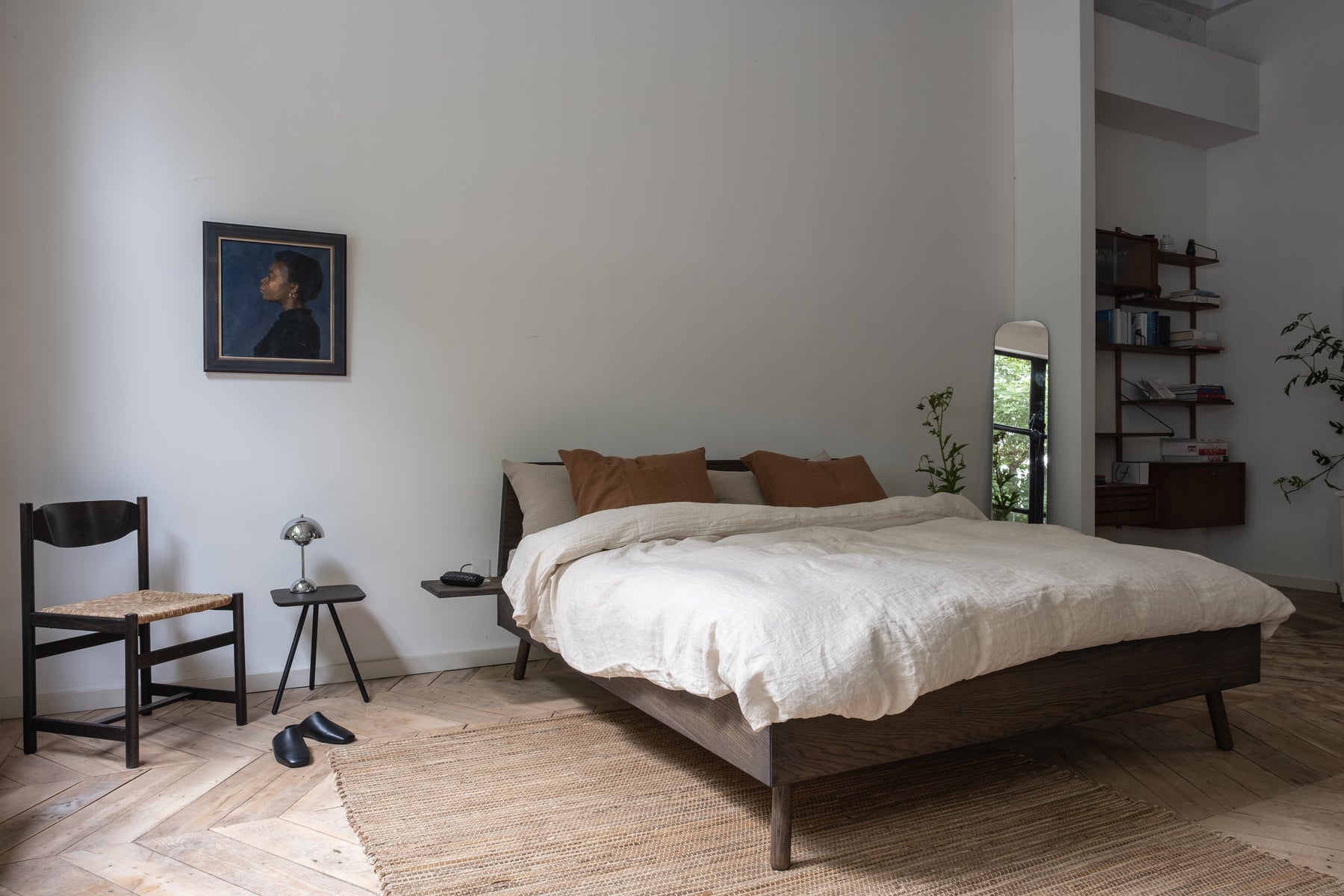 Basket bed donker eiken