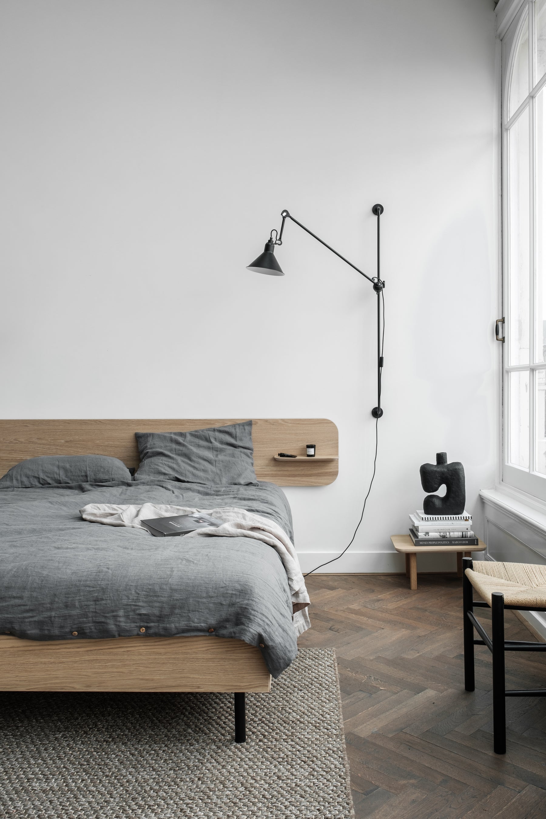 Frame bed licht eiken