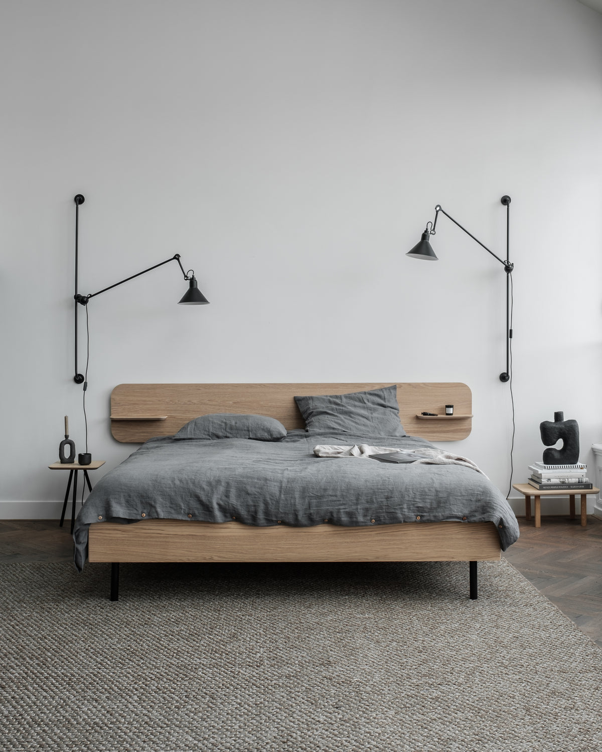 Frame bed licht eiken