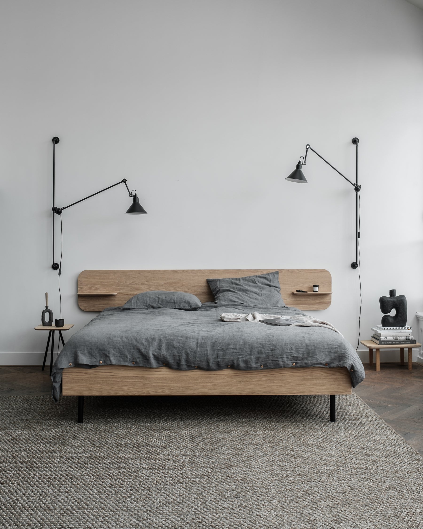 Frame bed licht eiken