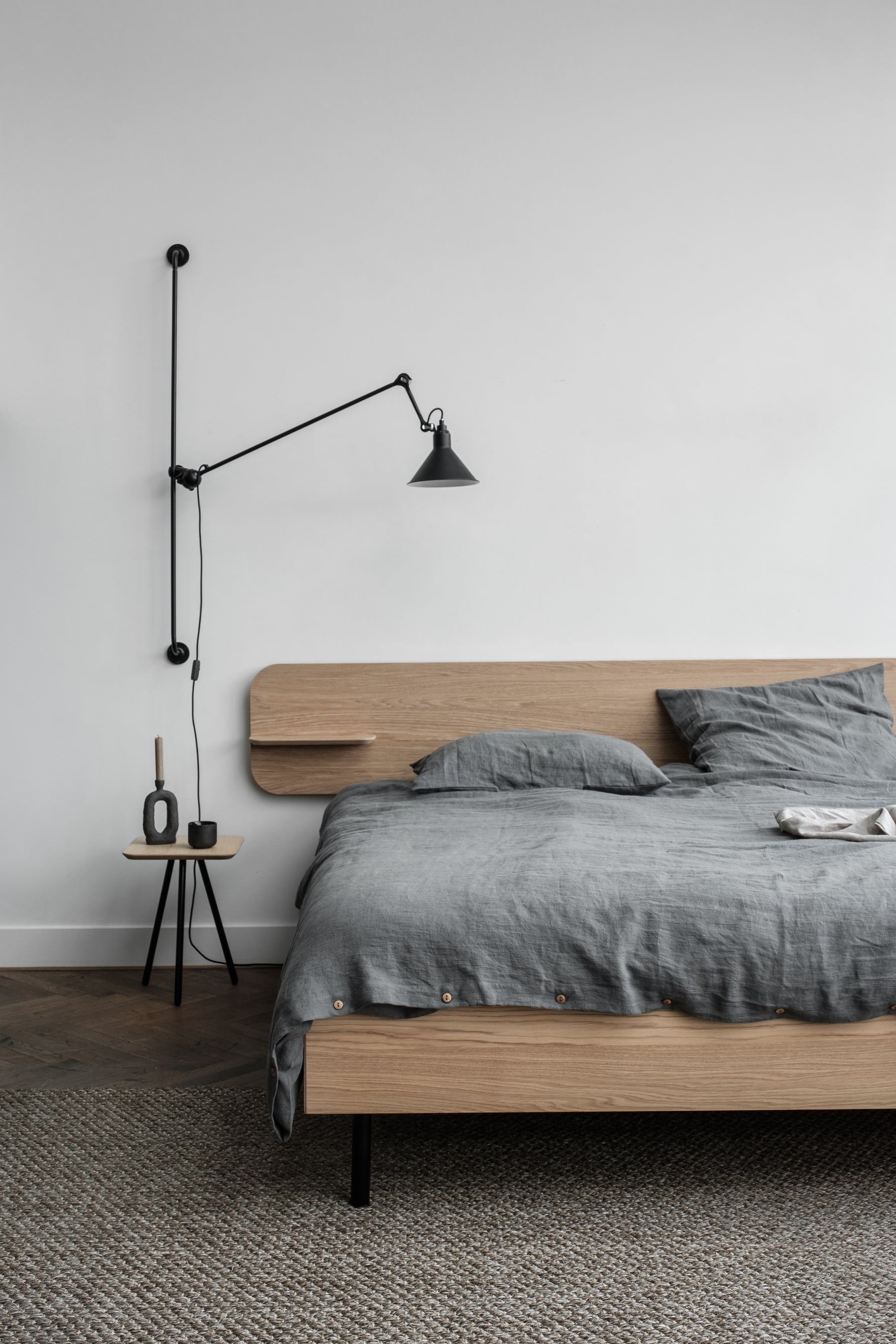 Frame bed licht eiken
