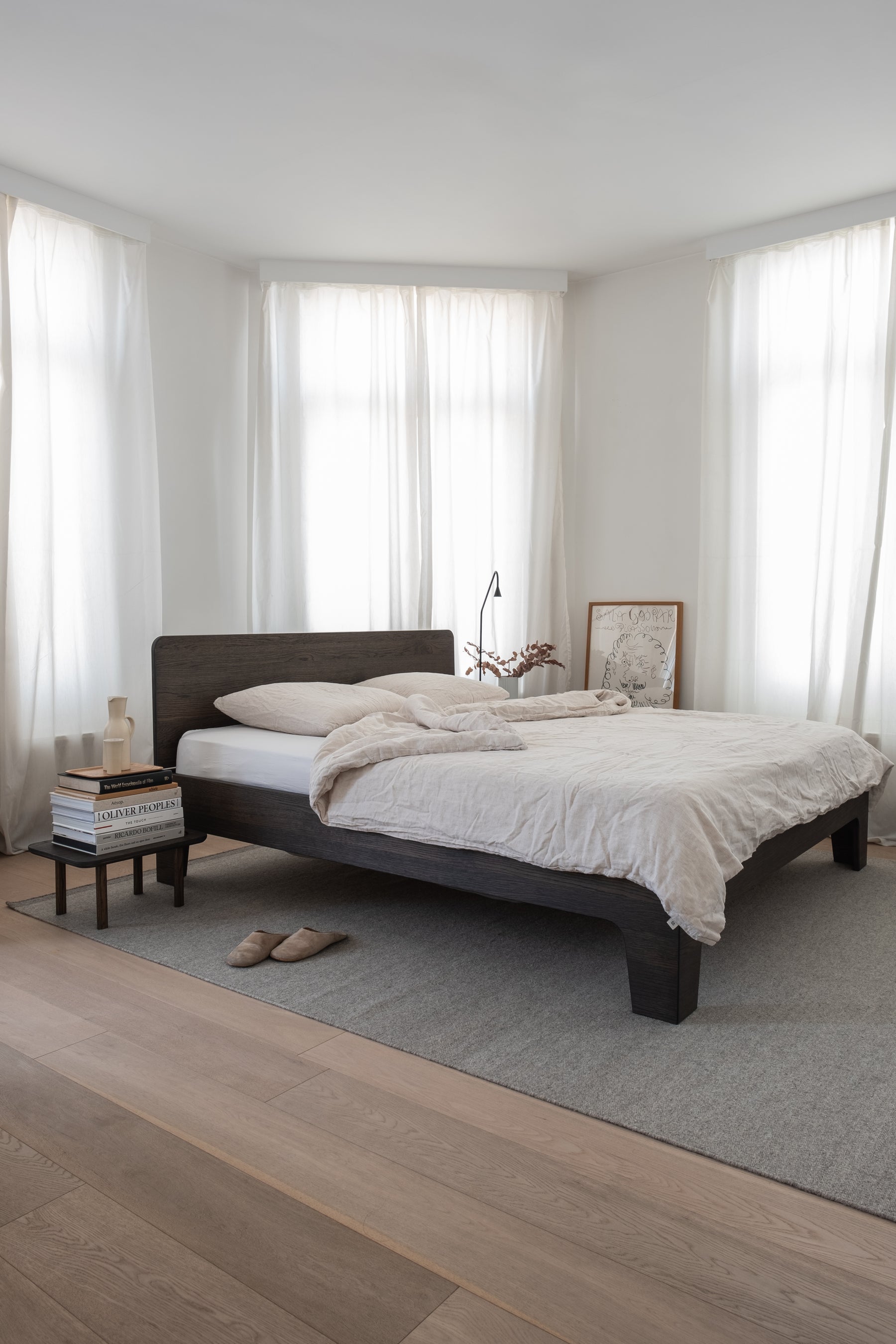 Pure bed donker eiken