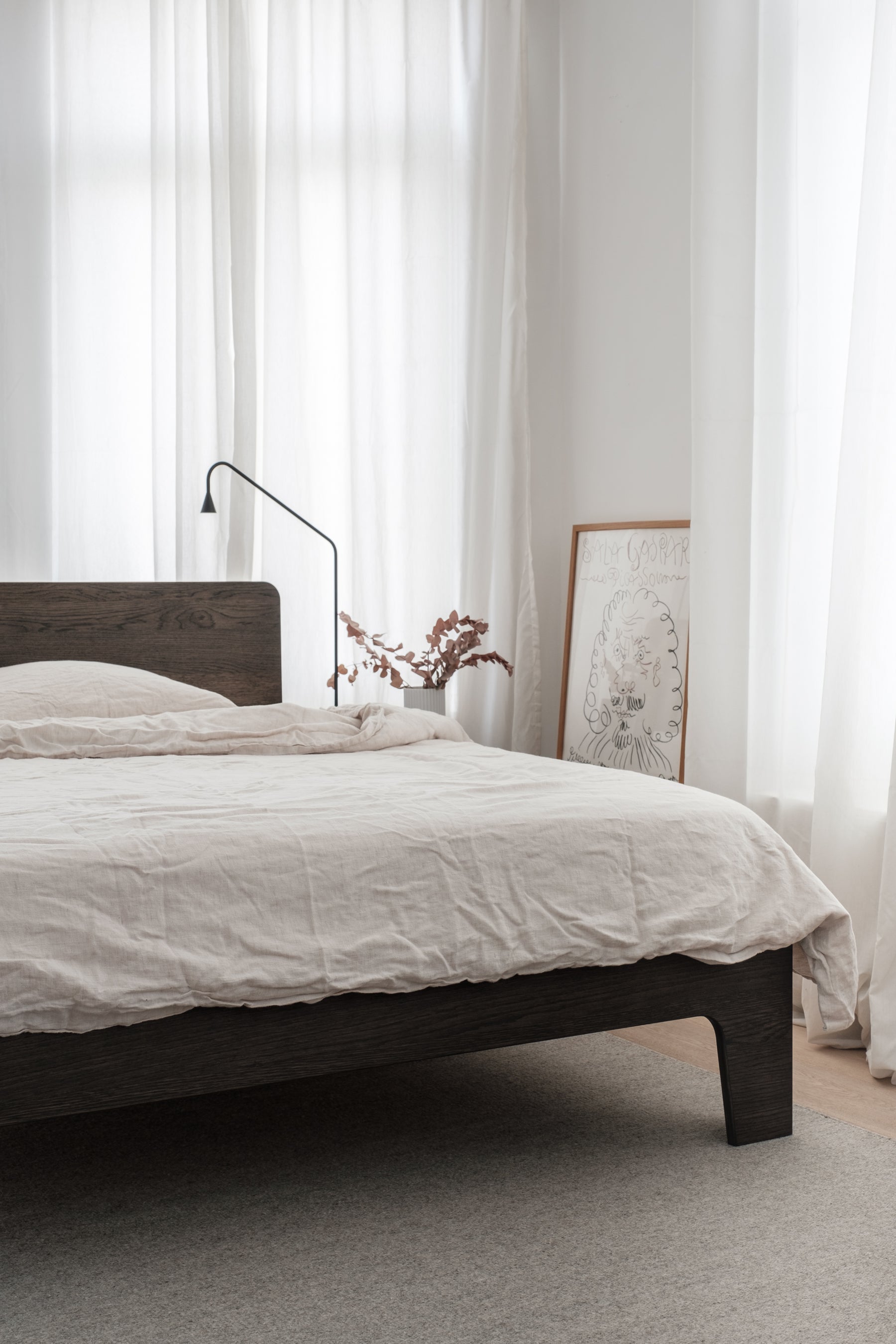 Pure bed donker eiken