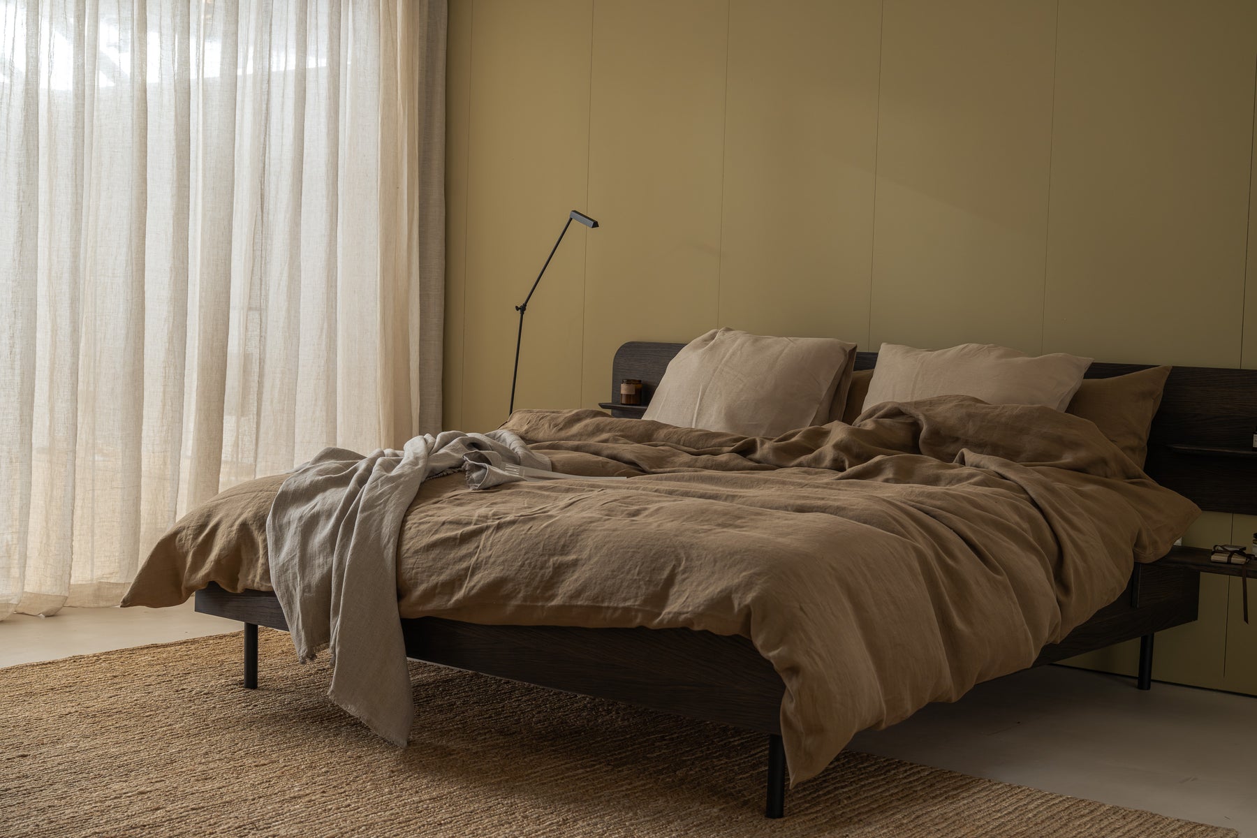 Frame bed licht eiken